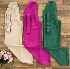 Calça pantalona linho