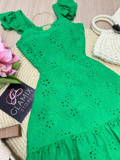 Vestido Laise verde - comprar online