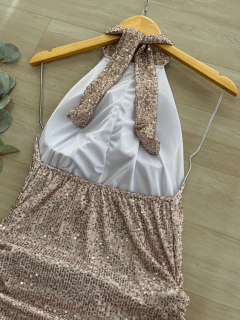 Vestido paête champanhe - comprar online