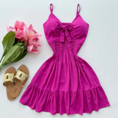 Vestido laço fúcsia
