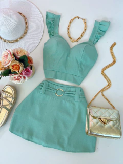 Conjunto linho verde na internet