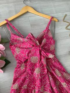 Vestido laise bordado pink na internet