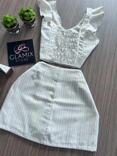 Conjunto Linho cru listrado na internet