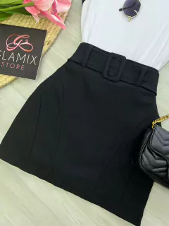 Saia/shorts bengaline canelado - comprar online