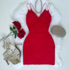 Vestido tubinho vermelho