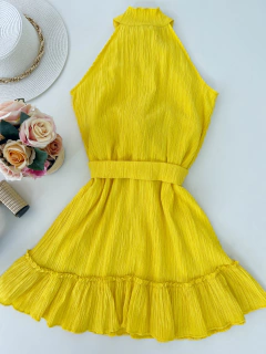 Vestido Evelyn amarelo na internet