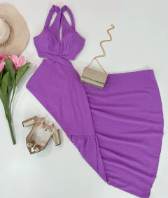 Vestido longo lilás