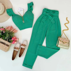 Conjunto linho verde