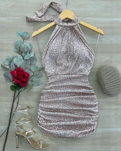Vestido paête champanhe