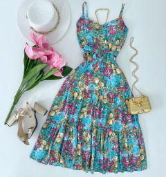 Vestido midi floral