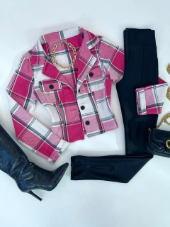 Jaqueta xadrez flanelada