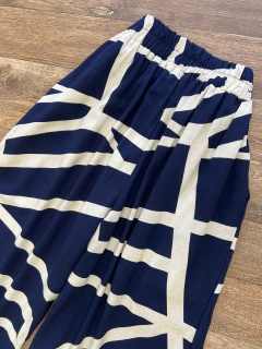 Calça Pantalona azul marinho - comprar online