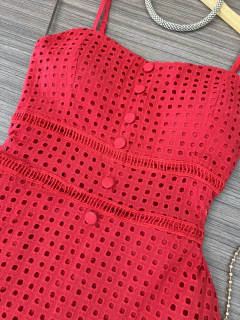 Vestido laise vermelho - comprar online