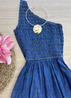 Vestido Longo Jeans lastex - comprar online