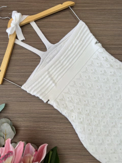Vestido tricot branco na internet