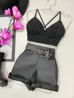Cropped bordado