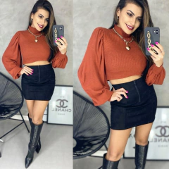Saia suede zíper on internet