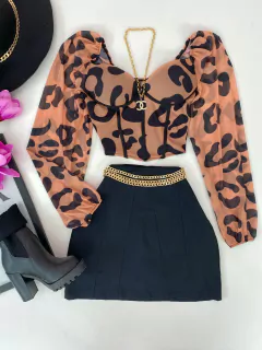 Saia short canelado - comprar online