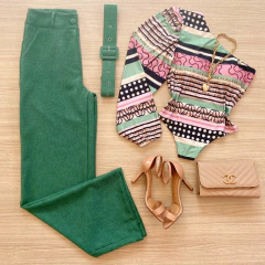Calça pantalona linho - comprar online