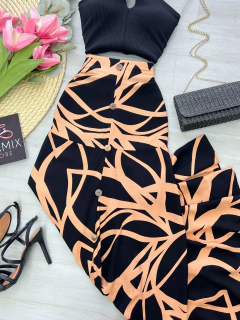 Saia longa botões - comprar online