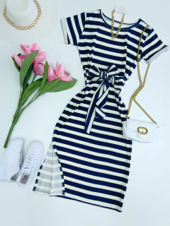 Vestido midi de amarrar