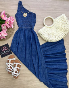 Vestido Longo Jeans lastex