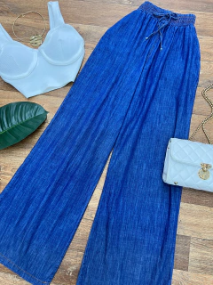 Calça pantalona jeans na internet