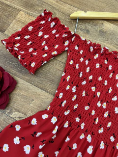 Vestido Lastex floral - comprar online