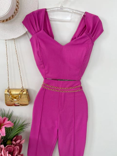 Conjunto linho fúcsia - comprar online