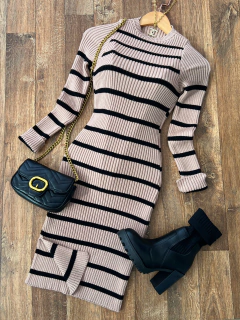 Vestido modal mídi listrado 02