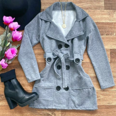 Casaco moletom flanelado