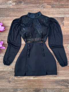 Cropped Paête com tule