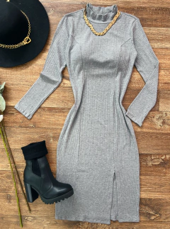 Vestido MIDI canelado Júlia - comprar online