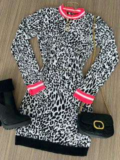 Vestido tricot Animal print - comprar online