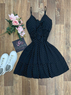 Vestido lastex poá