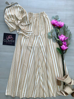 Conjunto saia longa botões - comprar online
