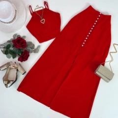 Conjunto botões vermelho na internet