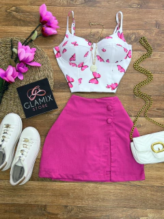Cropped premium borboletas