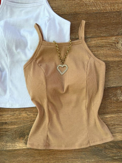 Cropped canelado alça - comprar online