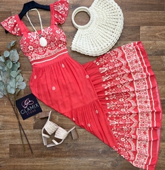 Vestido Longo coral