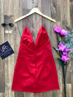 Macaquinho alfaiataria vermelho na internet