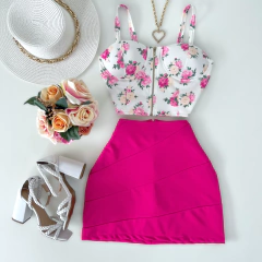 Cropped floral - comprar online