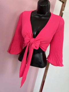 Cropped plissado