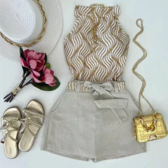 Saia/shorts linho cru - loja online