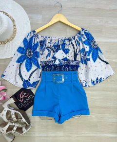 Shorts alfaiataria com cinto (cores) - Glamix 