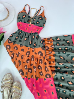 Vestido longo onça - comprar online