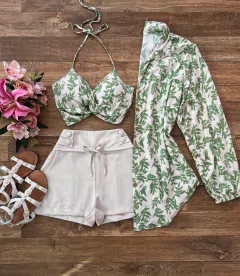 Conjunto Camisa e Cropped