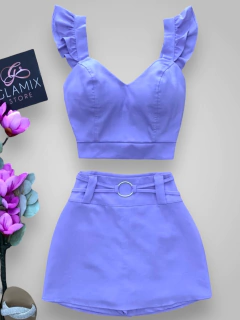 Conjunto Linho lilás