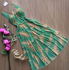 Vestido tule babado
