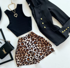 Shorts alfaiataria onça